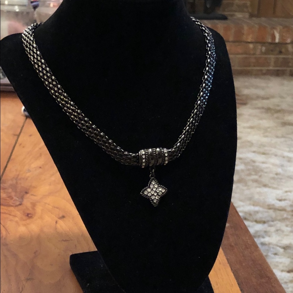 Gunmetal choker with bracelet